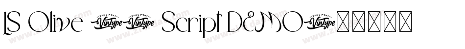 LS Olive 01 Script DEMO字体转换